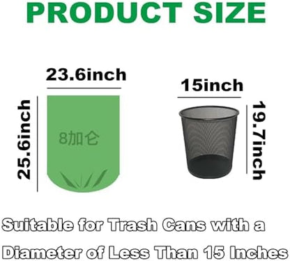 Handle Tie Compostable Food Scrap Bags For Counter Top Compost Bin, Small Compost Bags, 100 Count, 10 Liter Small Kitchen Food Scrap Waste Bags for Compost
