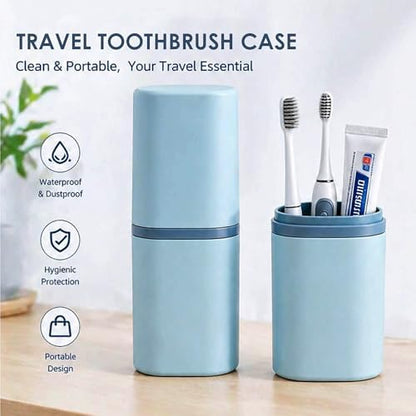 Toothbrush and Toothpaste Travel Case, 2-in-1 & Portable