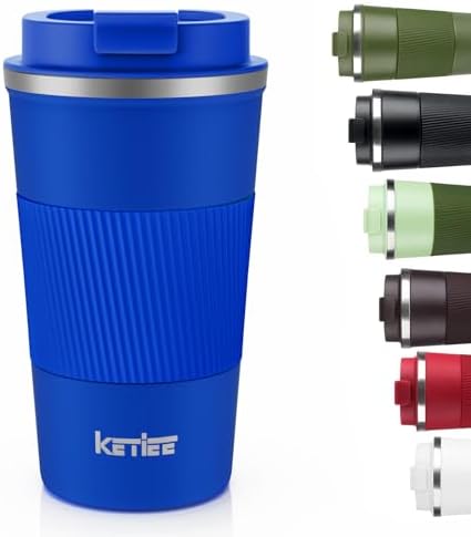 KETIEE Travel Coffee Mug 12oz: Insulated Travel Mug with Leakproof Lid