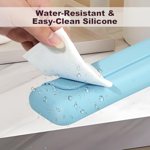 Silicone Waterproof Toothbrush Travel Pouch, Compatible with Oral-B & Philips Sonicare, Suri, Burst, Aquasonic, Portable Protective Bag - Blue