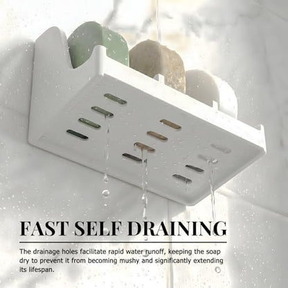 Soap Holder for Shower Wall, 3-Compartment Soap Dish [Patent Pending]