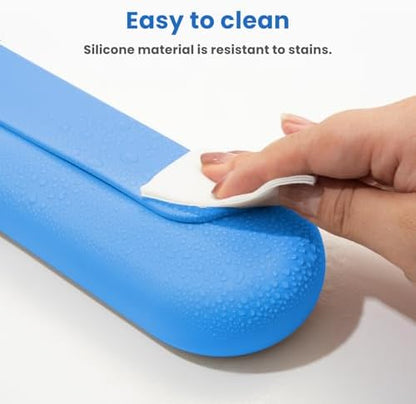 Silicone Electric Toothbrush Travel Case, Manual Toothbrush Travel Cover for Men and Women,Toothbrush Holder for Travel,Gym and More, Fits Most Manual and Electric Toothbrushes - Sky Blue