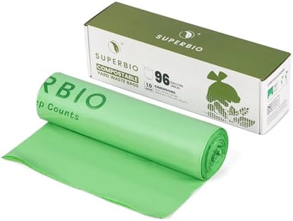 SUPERBIO 96 Gallon Compostable Yard Waste Bags