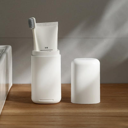 Travel Toothbrush Case Kit: Eco-Friendly, Portable, and Versatile Oral Care Companion, White