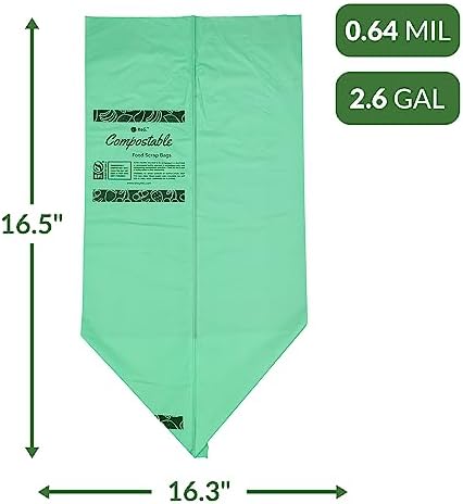 Reli. Compost Bags 2.6 Gallon (150 Count) | ASTM D6400 Certified