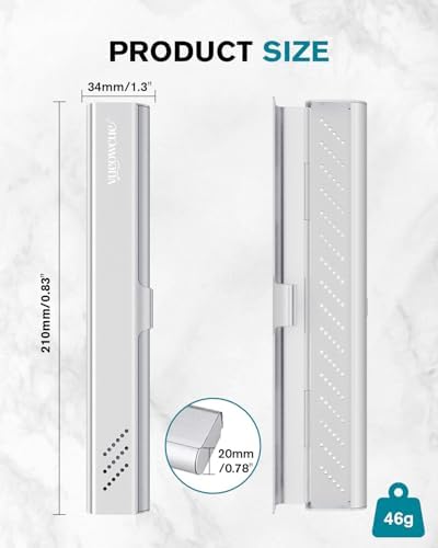 Toothbrush Case Cover for Traveling, Aluminum Toothbrush Holder for Manual Toothbrush + Mini Toothpaste, Portable Tooth Brush Storage Box for Camping Business Trip-Silver (1 Pack)
