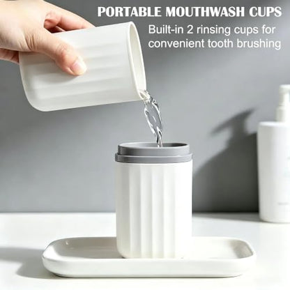 2-in-1 Travel Toothbrush Holder, Dustproof & Compact