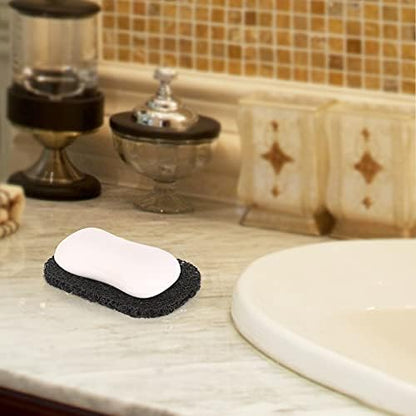 15 Piece Soap Savers Pads - Black BPA Free Holder for Bar Soap, Non-Slip Self Draining Dish Lift for Shower, Kitchen, Bathroom - Tray Bulk Accessories
