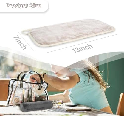 Nugilla Makeup Remover Cloths, 8 Packs Makeup Remover Towels Reusable Face Wash Cloth, Soft Makeup Removal Microfiber Face Cloth for Women(Beige/Cool Grey)