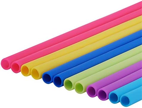tifanso 14PCS 10" Extra Wide Reusable Silicone Straws for 20/30oz Tumblers