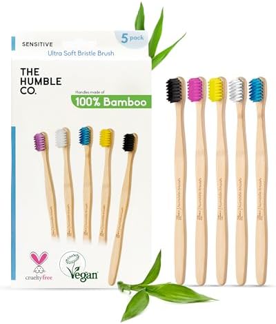 The Humble Co. Bamboo Toothbrushes, BPA Free, Ultra Soft Bristles (5 Pack)