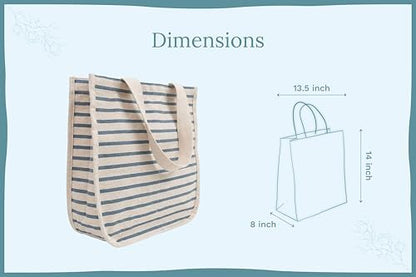 Best Canvas Grocery Shopping Bags - Cloth Grocery Tote Bags - Reusable Cotton Grocery Tote Bags with Bottle Sleeves