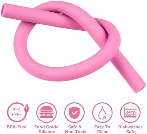 Tomorotec 15PCS Silicone Drinking Straws Fit for Stanley 40oz 30oz Tumbler