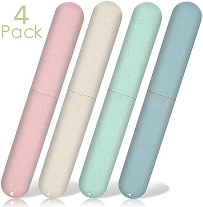 4 Pack Travel Toothbrush Case, Portable Breathable Toothbrush Holder Cases