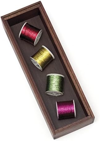 Lipper International 1081WN Walnut Finish Stacking Drawer Organizer Box, 3" x 9", Set of 2