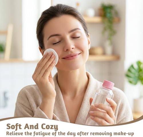 Grevosea 20 Pcs Reusable Cotton Rounds for Face, Makeup Remover Pads Reusable Cotton Face Pads with a Mesh Washable Laundry Bag for Makeup Removal Facial Cleansing Skincare Travel Essentials