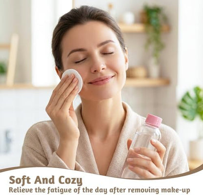 Grevosea 20 Pcs Reusable Cotton Rounds for Face, Makeup Remover Pads Reusable Cotton Face Pads with a Mesh Washable Laundry Bag for Makeup Removal Facial Cleansing Skincare Travel Essentials