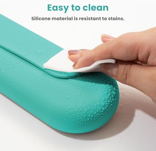Silicone Electric Toothbrush Travel Case, Manual Toothbrush Travel Cover for Men and Women,Toothbrush Holder for Travel,Gym and More, Fits Most Manual and Electric Toothbrushes - Mint Green
