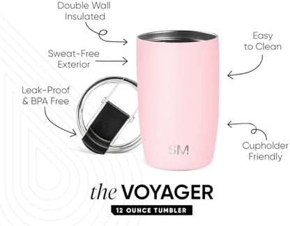 Simple Modern Travel Coffee Mug with Lid | 12oz | Pink