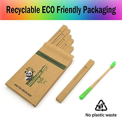 Virgin Forest Bamboo Toothbrushes 6pk, Charcoal Soft Sensitive Gums