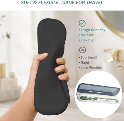 Silicone Toothbrush Travel Case, Pro Large Toothbrush Case for Traveling