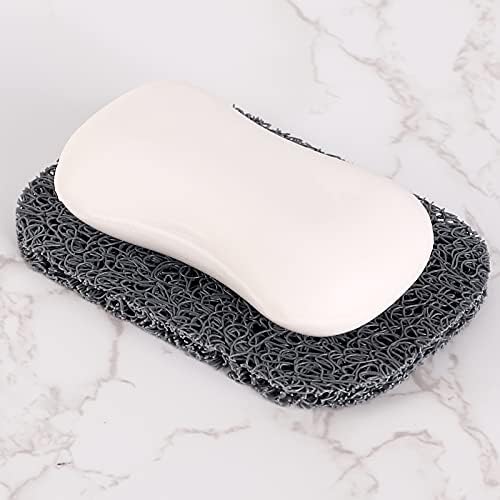 15 Piece Soap Savers Pads Gray BPA Free Soap Holder for Bar Soap Non-Slip Self Draining Soap Dish Soap Lift for Shower Kitchen Bathroom Soap Tray Bulk Accessories