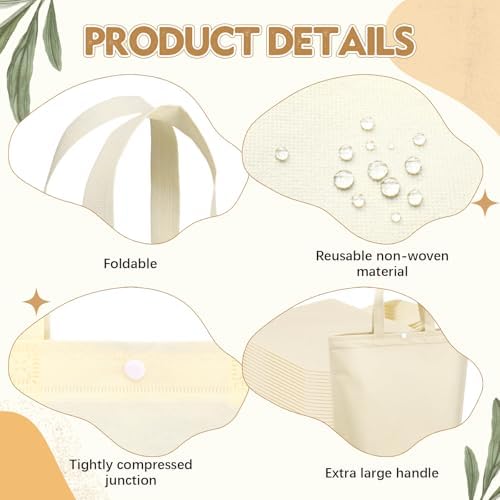 Paterr 100 Pcs Reusable Shopping Bags Bulk