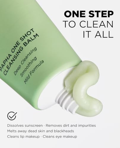 EITHER& PAPHA One-Shot Cleansing Balm, Makeup Remover, Oil Cleanser