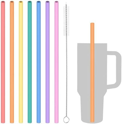 Tomorotec 7PCS Silicone Drinking Straws Fit for Stanley 40 oz 30 oz Tumbler