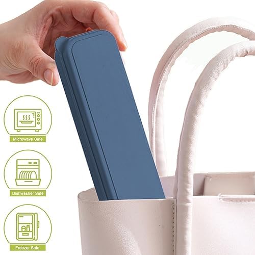 Reusable Travel Utensils Set with Case Wheat Straw Fork Spoon Knife Cutlery