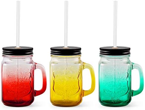 15 Pieces 10 Inch Clear Reusable Plastic Replacement Drinking Straws, Fit for 24 oz 32oz 40oz Mason Jars, Tumblers, BPA Free Unbreakable Drinking Straws with Cleaning Brush