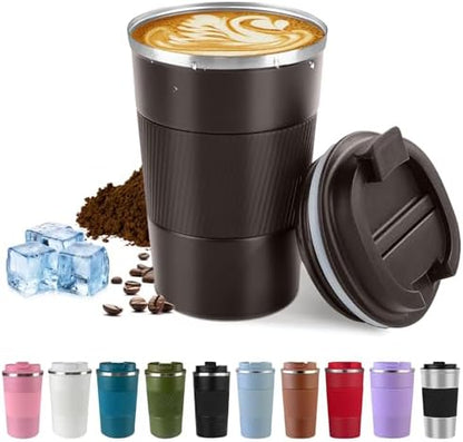 Vacuum Insulated Stainless Steel Travel Coffee Mug,Leak Proof Cup with Lid
