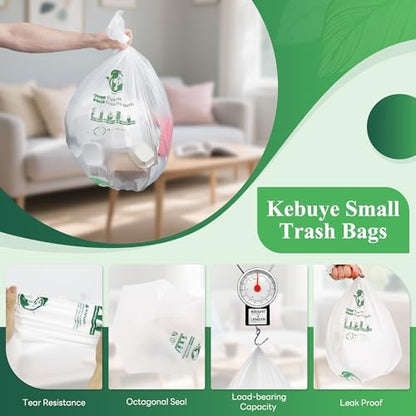 Small Trash Bags 1.2 Gallon - Biodegradable Gallon Waste Bag for Bathroom