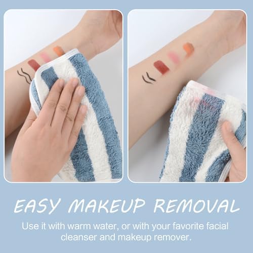 SINLAND Microfiber Facial Cloths Fast Drying Washcloth 8inch x 8inch Absorbent Face Wash Cloth Soft Makeup Remover Cloths