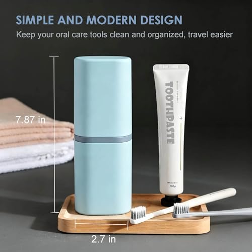 Toothbrush and Toothpaste Travel Case, 2-in-1 & Portable
