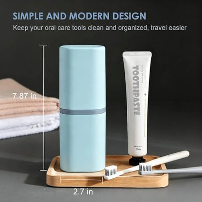 Toothbrush and Toothpaste Travel Case, 2-in-1 & Portable