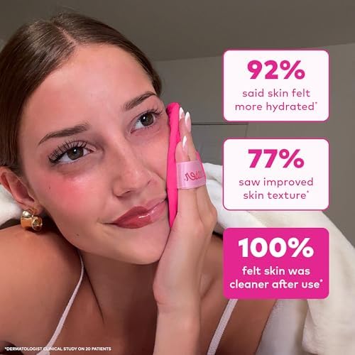 The Original MakeUp Eraser 7-Day Set, Erase All Makeup with Just Water, Including Waterproof Mascara, Eyeliner, Foundation, Lipstick, Sunscreen, and More! Original Pink, 7ct.