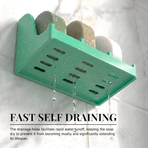 Soap Holder for Shower Wall, 3-Compartment Soap Dish [Patent Pending]