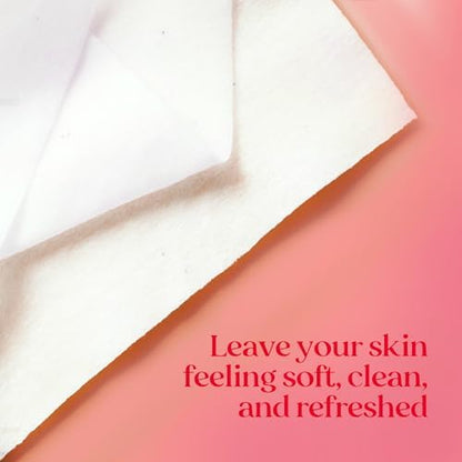 Burt's Bees Pink Grapefruit Face Wipes, for All Skin Types, Hydrating Makeup Remover & Facial Cleansing Towelettes, 30 Ct. (3-Pack)