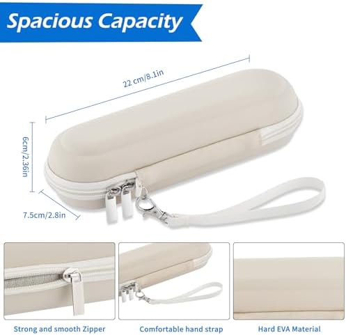 Toothbrush Travel Case for Oral B/Oral-B Pro 1000 1500 5000 7000 & Philips Sonicare 4100 1100 5300 5100 6100/iO Electric Toothbrush, Hard Protective Storage Bag (Starlight case&toothbrush cap)