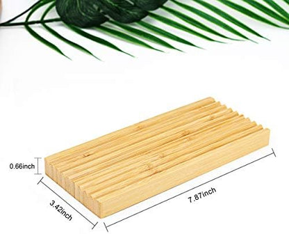 Ouya Bamboo Soap Dish, Bar Soap Holder for Shower Bathroom, Kitchen, Wooden Tray for Soap