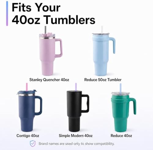 Joshey Replacement Straws for Stanley Quencher 40oz Tumbler, 6 Pack