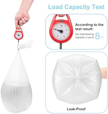 tall kitchen white trash-bags 13 gallon - kitchen garbage bags unscented biodegradable 60 Count Office waste basket Liners recycling Compostable Strong Thick Bulk Inwaysin