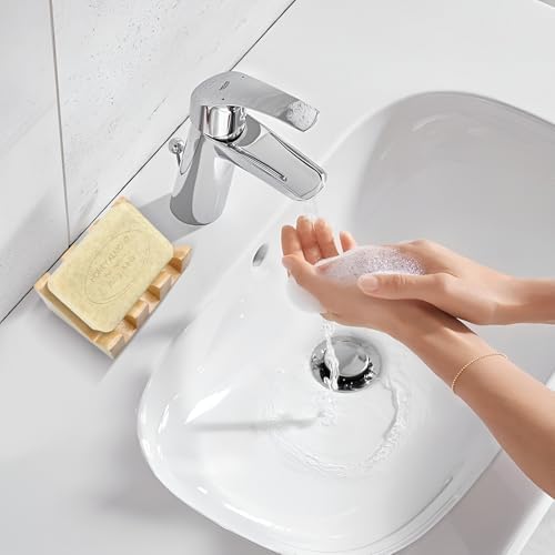Jiozermi 2 Pcs Bamboo Soap Dish,Sloped