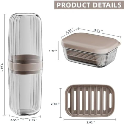 VITVITI Bar Travel Soap Case Container, Portable Travel Toothbrush Case