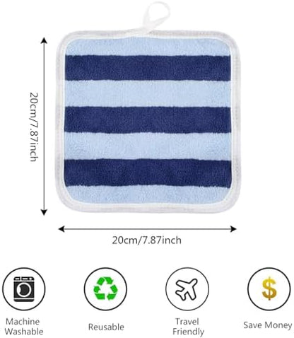 SINLAND Microfiber Facial Cloths Fast Drying Washcloth 8inch x 8inch Absorbent Face Wash Cloth Soft Makeup Remover Cloths