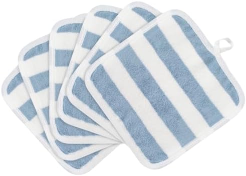 SINLAND Microfiber Facial Cloths Fast Drying Washcloth 8inch x 8inch Absorbent Face Wash Cloth Soft Makeup Remover Cloths