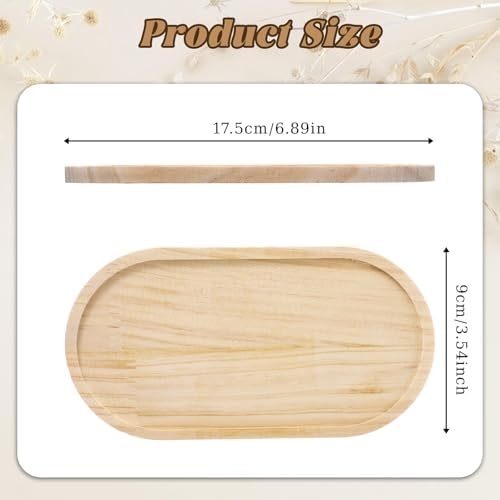 2Pcs Bamboo soap Dispenser Tray, Small Wooden Trays Dispenser Trays
