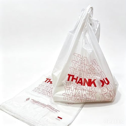 TashiBox Thank You Plastic Bags/T-shirt Bags, 350 Count