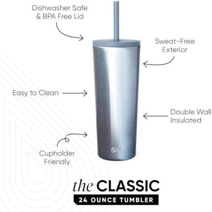 Simple Modern Iced Coffee Tumbler, Insulated | 24oz | Cateye